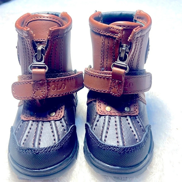 NWT Polo Ralph Lauren Colbey Toddler Boots Size 5 | Zip Up | $88 Retail - Picture 3 of 14